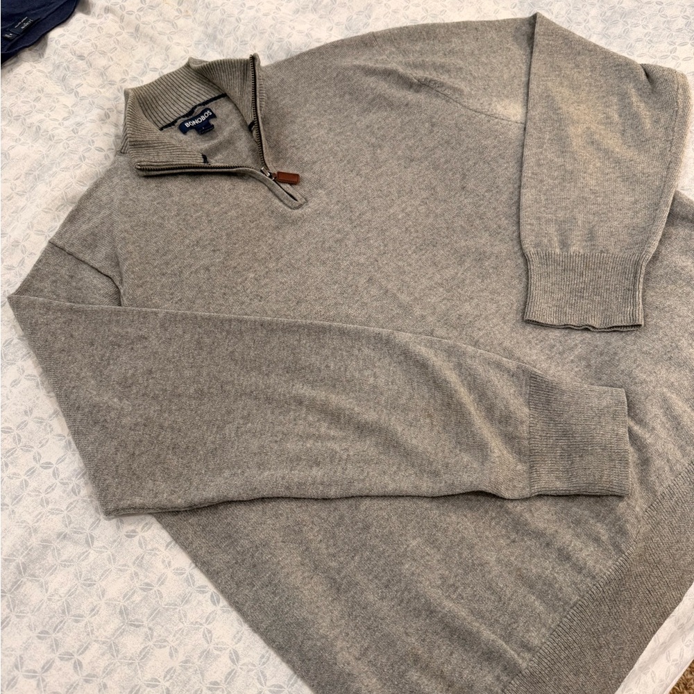 Bonobos Men's Heather Gray Quarter-Zip Sweater
